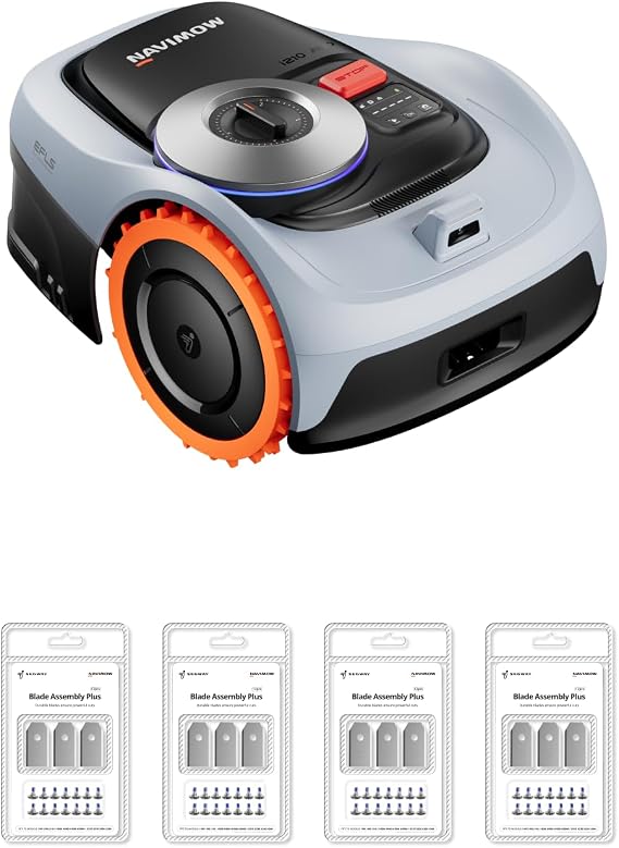 Segway Navimow i210 AWD Robot Lawn Mower Wire with 4 Blades Assembly, AWD for 45% Slopes, EFLS NRTK + Vision Auto Mapping, Covers 1/4 Acre (Blades Shipped Separately)
