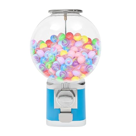 Candy Gumball Vending Machine Toy Vending Machine Dispenser, Capsule Machine Candy Machine Dispenser for Business, Mini Vending Machine for $1 Coin Only (Sky Blue)