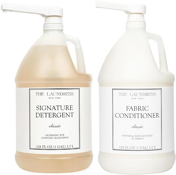 The Laundress Scented Signature Classic Laundry Detergent + Signature Fabric Conditioner Classic, Gallon Pump, 126 Loads