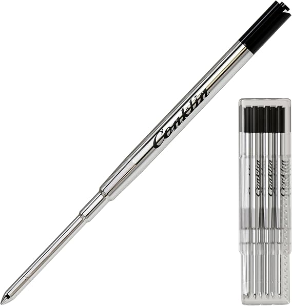 Conklin Soft Ink Ballpoint Refill, Black (6 pcs tube)