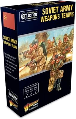 Warlord Games Bolt Action WWII Soviet Army Weapons Teams Figures 1:56 Military Table Top Wargaming Plastic Model Kit 402214010