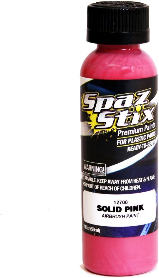 Spaz Stix Solid Airbrush Paint, Pink, 2-Ounce