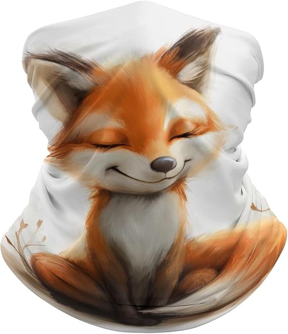 Woodland Fox Neck Gaiter Face Mask Face Cover Balaclava Bandana Headwear for Men Women