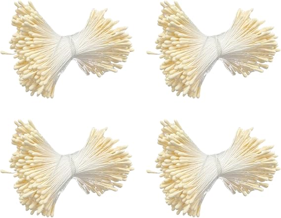 1050-1600pieces Artificial Flower Stamens Pistils 2mm Double Heads Matte Floral Stamen for Artificial Flower Making