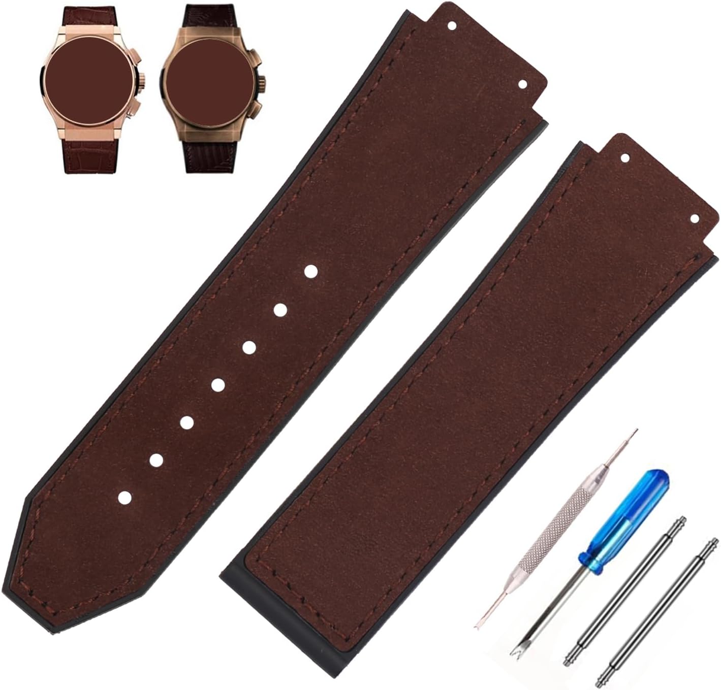 Big Bang Rubber Frosted 25mm Silicone Watch Bands Replacement Fit for Hublot 19mm25mm22mm Big Bang Watch Strap Wirstbandwithout metal buckle For Men and Women