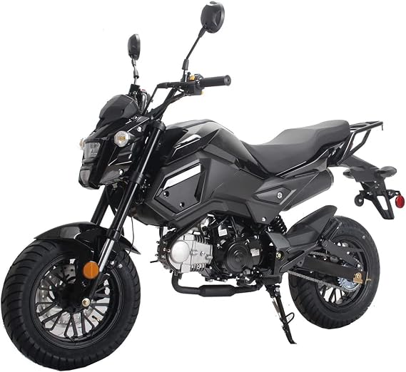 HHH 125cc Scooter Adult Motorcycle Vader125 Street Bike 125cc Motorcycle 4 speed manual clutch (Black)