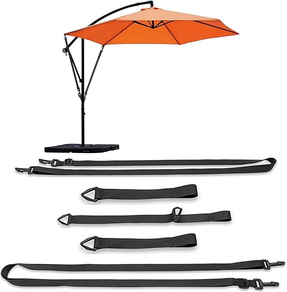 Large Outdoor Umbrella Tie Down Strap, Cantilever Parasol Wind Strap, Windproof and Weather Resistant for Large Cantilever Umbrellas, Adjustable Fixed Band, Suitable for Most Umbrellas