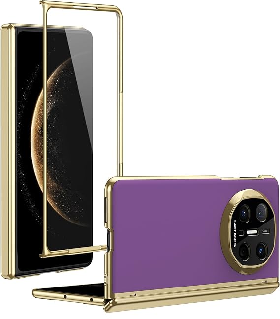 Protective Phone Case Compatible with Huawei Mate X6 Plating Case with Screen Protector Hinge Case,Drop Protection, Scratch Resistant & Shock-Absorbent - Slim Design Frosted Folding Cover Full Cover H