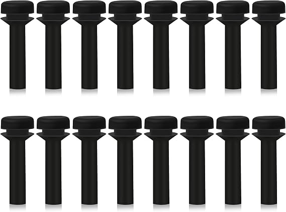 Stove Grate Rubber Feet WB02X24790 for GE Range Bumpers Parts | Fits GE WB02X24790 & AP5989801, 220-250C Heat Resistant Rubber, Anti-Scratch & Anti-Wobble, Easy Push-In, 16 Pack