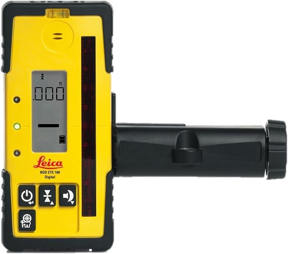 Leica RE 160 Digital Rugby Rod Eye 160 Digital Rotary Laser Receiver, Yellow