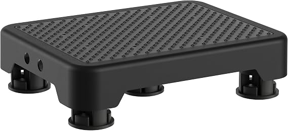 Ronlap Small Step Stools for Adults Car Step Stool for Elderly, Black-Black | Adjustable short one-step plastic platform for seniors & mobility assistance, use by bed, shower, car, RV, stairs & outdoor