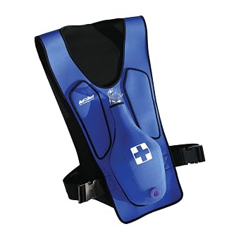 CPR Savers Act Fast Rescue Choking Vest Trainer (Blue or Red) CPR & Heimlich Maneuver Teaching Tool with Foam Plugs & Carrying Bag AHA & Red Cross Approved