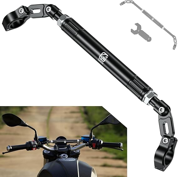 BRCOVAN Motorcycle Cross Bar, Length Adjustable Handlebar Extender | Aluminum Alloy Extension, Motorcycle Balance Bar Reinforce Lever Fit for Handlebars 22mm in Diameter