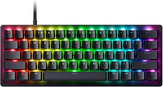 Razer Huntsman V3 Pro Mini - 60% Analogue Optical E-Sports Gaming Equipment Keyboard (Digital Multifunction Steering Wheel, Dedicated Control Buttons, Double Layer PBT Keys) SE Layout | Black