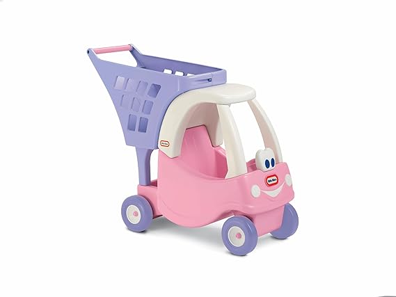 little tikes Princess Cozy Coupe Shopping Cart - Toy Cart for Toddlers &amp; Children, Lots of Space, Encourages Creative Play, Suitable for Ages 3 to 10 Years, Pink
