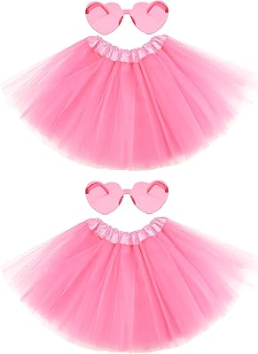 2 PCS Adult Tutus Skirts for Women Tutu Skirt Elastic Tulle Tutu Colored Tutus for Dance Runners Halloween Party