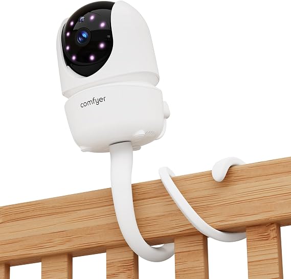 Comfyer BM01 Baby Monitor Mount, 16.5 Inch Flexible Arm Bracket, Stable Camera Holder Attaches to Crib, No Tools or Wall Damage