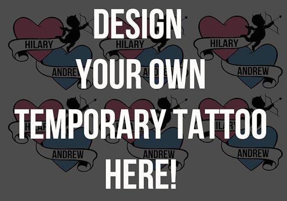 A5 Sheet Full Of Custom Temporary Tattoos