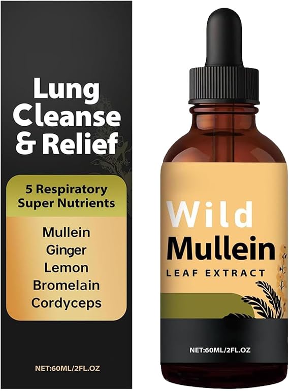 Respiclears Wild Mullein, Wild Mullein Drops, Natural Wild Mullein Leaf Extract, for Men &amp; Women