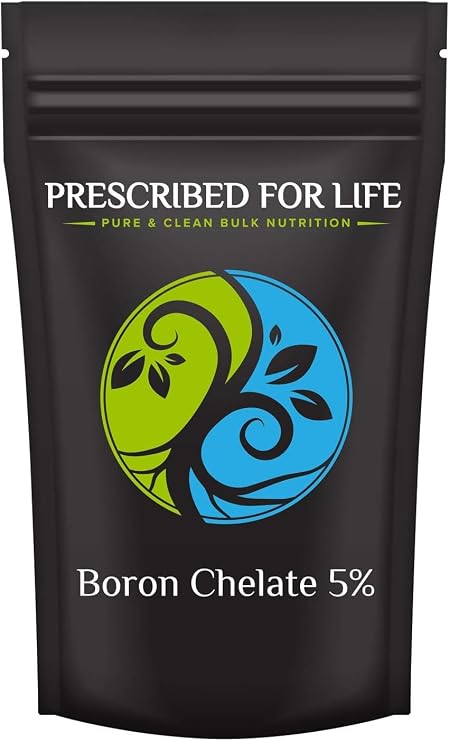 Prescribed for Life Boron Chelate 5% Powder, Natural Boron Supplement for Men and Women, Gluten Free, Vegan, Non GMO (2kg)