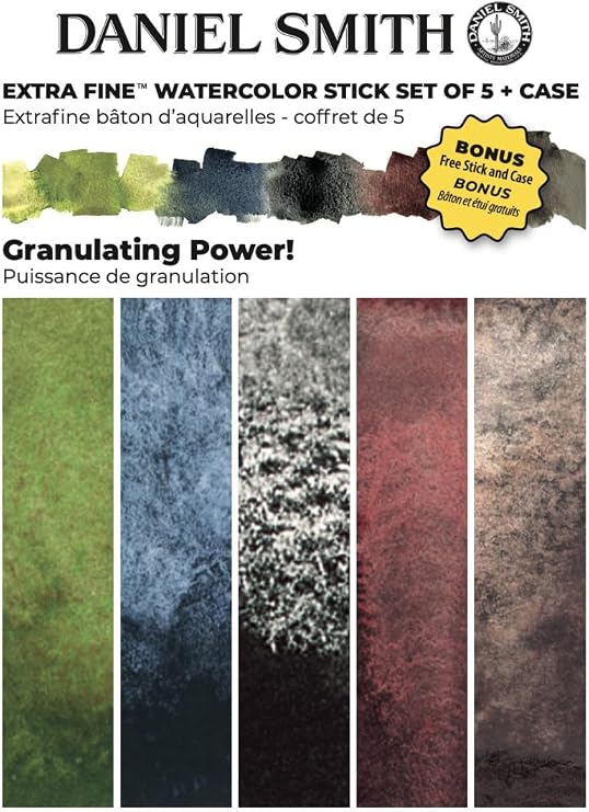 DANIEL SMITH Extra Fine Watercolor Sticks, Granulating Power, Set of 5