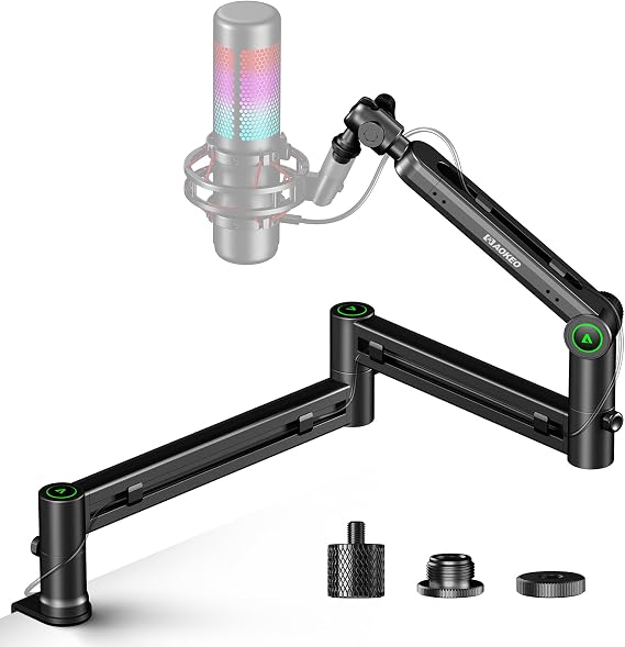Microphone Arm,Aokeo AK-58i Desk Low Profile Mic Boom Arm Stand,Suitable For Blue Yeti,Snowball iCE,HyperX QuadCast,SoloCast,Elgato Wave,Etc