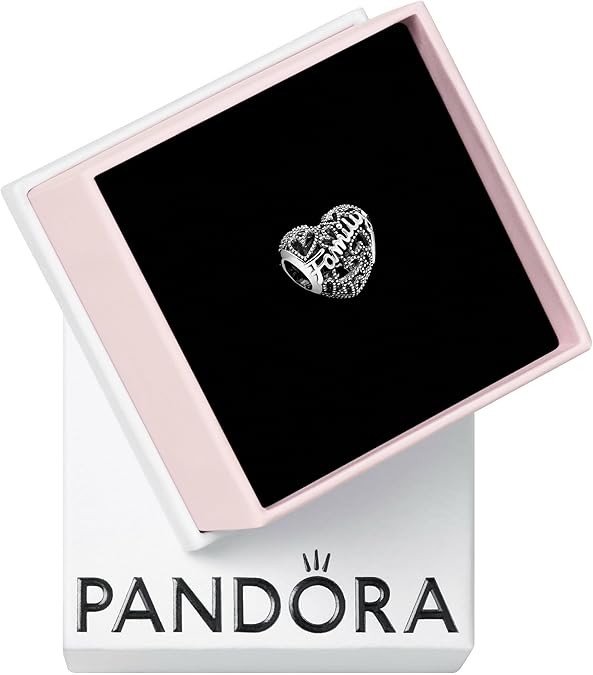 PANDORA Family Heart Charm - Meaningful Family Keepsake Gift - Jewelry for Women with Gift Box - Compatible Moments Charm Bracelets - Sterling Silver