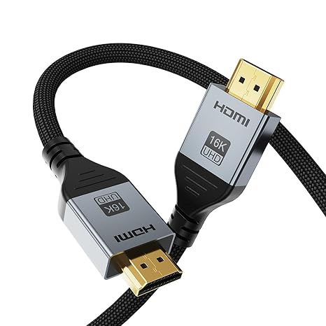 16K HDMI 2.2 Cable 2M, 96Gbps High Speed HDMI 4K 240Hz Braided Cord | Support 16K@60Hz 4K@480Hz, HDCP 2.2/2.3 & Dynamic HDR10, Compatible with hdmi 2.1 for HDTV/ PS5/ Xbox/ Monitor, 28AWG