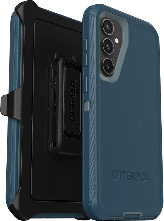 OtterBox Galaxy S23 FE (Only) - Defender Series Case - Manoeuvre (Blue) - Rugged & Durable - with Port Protection - Holster Clip Included - Non-Retail Packaging