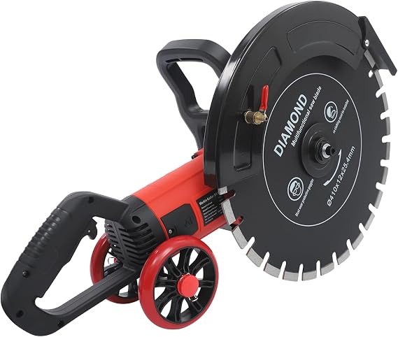 Electric Concrete Cutting Saw High Power Circular Cutter Machine With Water Pump And Saw Blade Suitable For Road Wall Floor Cement Stone Brick Construction Cutting 16 Inch 5800W