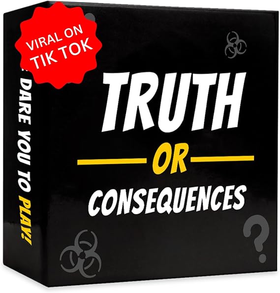 MY HERO CARDS Truth or Dare & Consequences Card Game for Adults - 250+ Card Game for Adult Game Nights with Friends and Family - Board Games for Adults for Bachelorette Party, Travel, Family Fun