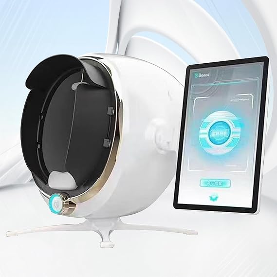 Skin Analysis Machine Facial,Professional Skin Analyzer Machine,High-Resolution Facial Detection Machine,Intelligent Moisture Analyzers Instrument,For Healthy Skin Care White-13.3in
