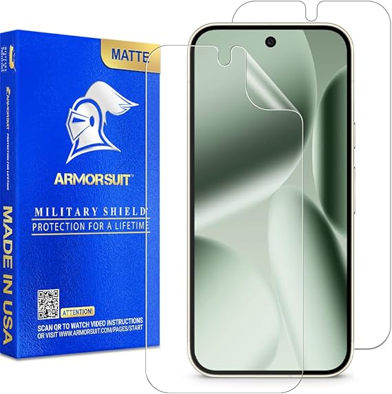 ArmorSuit 2 Pack Paper-Feel Texture Screen Protector for Google Pixel 10, Pixel 10 Pro, Pixel 9, Pixel 9 Pro Case Friendly, Fingerprint Unlock Supported, MilitaryShield Matte Film - Made in the USA