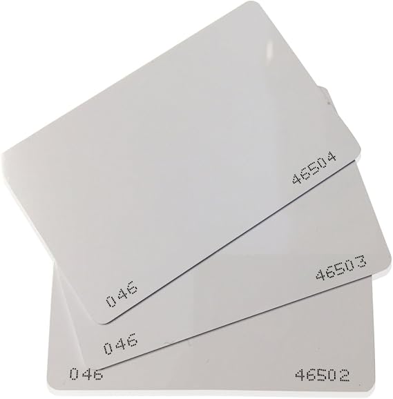 100 pcs 26 Bit Proximity CR80 Cards Weigand Prox Blank Printable Swipe Cards Compatable with ISOProx 1386 1326 H10301 format readers. Works with the vast majority of access control systems