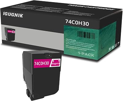 1 Pack 74C0H30 Magenta Toner Cartridge Replacement for Lexmark 74C0H30 Work with CS720 CS720de CS720dte CS725 CS725de CS725dte CX725 CX725de CX725dte| 74C0H30