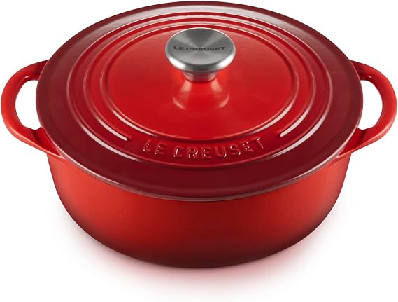 Le Creuset Enameled Cast Iron Shallow Round Oven, 2.75 Qt., Cerise