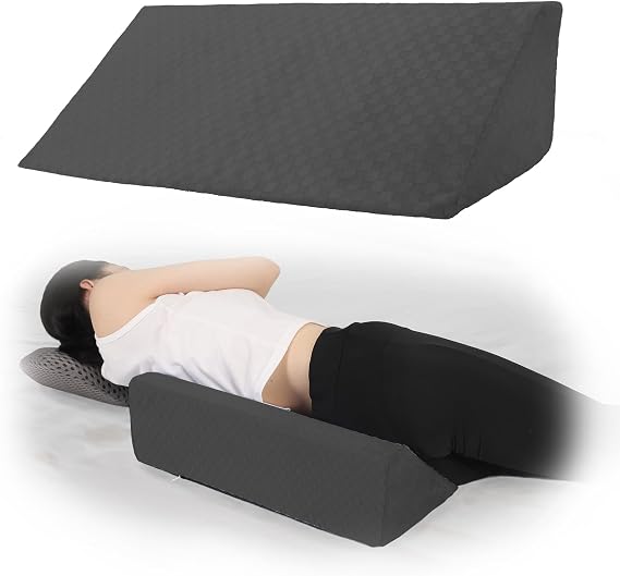 Bed Wedge Pillow for Side Sleeping Sponge Filled Body Positioning