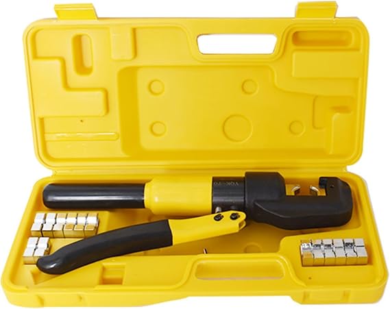 6 Ton Hydraulic Wire Cable Lug Terminal Crimper Crimping Tool 9 Dies