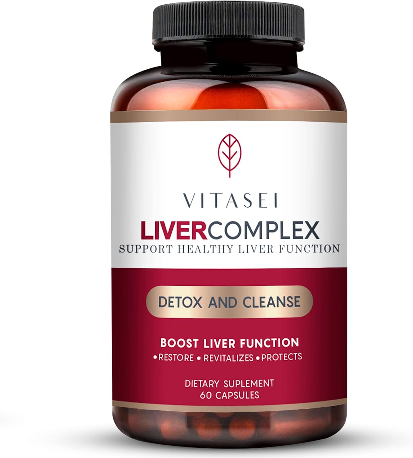 VITASEI Liver Cleanse Detox & Repair, Liver Complex WMilk Thistle Extract, Garcinia, Curcumin C3, Bioperine, Support Herbal Dietary Supplement, Detox Formul for Women & Men, 60 Capsules