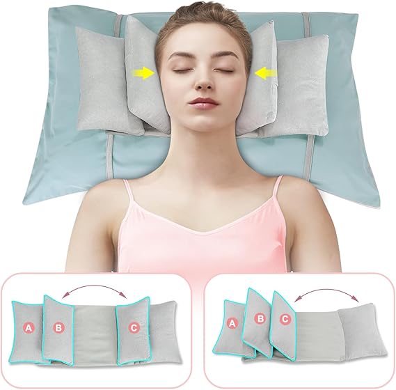 Facial Surgery Recovery Pillow for Rhinoplasty, After Face Lift, Anti Aging & Wrinkle Face Back Sleep Training Pillow, Post Hair Transplant Head Stabilizer Cervical Neck Support Wedge