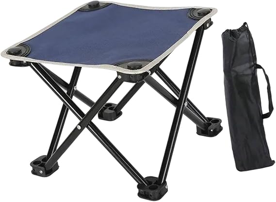 Menolana Camping Stool Recliner Foot Rest Sturdy Practical Compact Outdoor Folding Stool with Carry Bag for Park Traveling Backpacking
