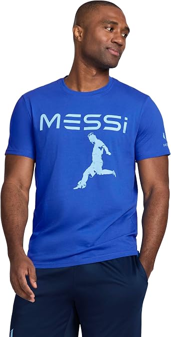 Messi Men's Kick Tee, Lifestyle Short Sleeve T-Shirt, Standard Fit with Graphic