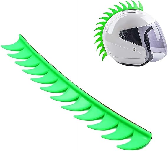 Helmet Mohawk Wig Adhesive Mohawk for Motorcycle Bicycle Ski Snowboard Helmet, Rubber Mohawk Helmet Accessories (Helmet not Included)