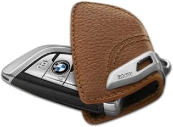 BMW KEY CASE WITH STAINL, Brown, 82-29-2-408-818