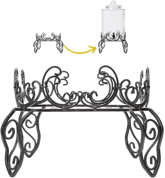 Metal Stand for 5 Gallon Glass Beverage Dispenser, Beverage Dispenser Stand for 2.4 Gallon Drink Dispenser Stand ONLY (5 Gallon Metal Stand 12''x8.5''H)