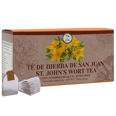 Hierba De San Juan TE St. Johns Wort tea 25 tea bags, vegan, 100% Natural,