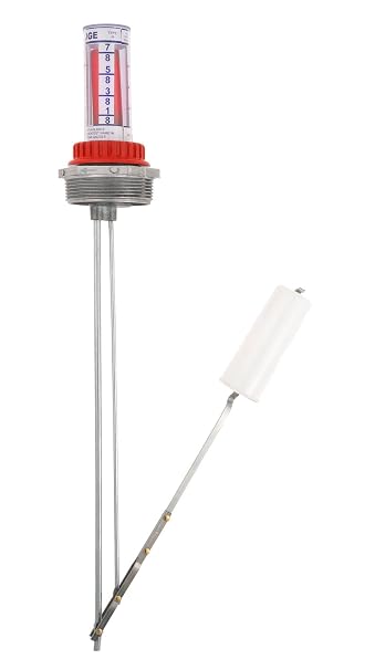 H-2-16 Level Gauge, 16" Item Depth, 2" Item Width, Galvanized Steel, NPT Male, 2" Item Diameter