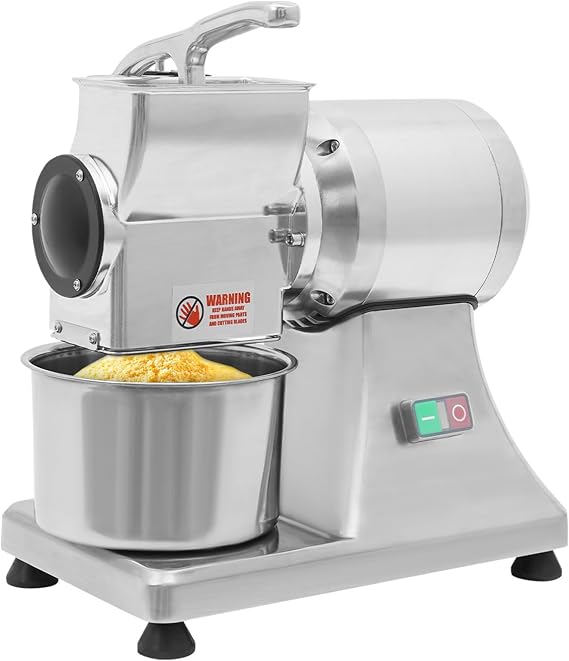 Electric Cheese Grater, 550W 110V Electric Cheese Grinding Machine, Stainless Steel Barrel Food Shredder, Commercial Cheese Grinder for Restaurant, Bar, Canteen, Coffee Shop