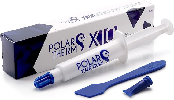 Thermal Grizzly Polartherm X-10 - 10g CPU Thermal Paste for CPU & GPUs - High Thermal Conductivity, Durable, Non-Conductive Thermal Grease - Thermal Compound Kit with Spatula