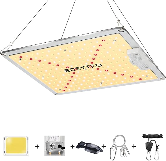 BOSYTRO LED Grow Light 100W with Samsung LEDs and Dimming Driver Dimmable Full Spectrum Growing Lamp for Hydroponics Indoor Plant from Seedling to Harvest in a 2x2 ft 3x3ft Grow Tent 1000W